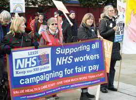 Thousands of campaigners and NHS workers have joined protests across England.