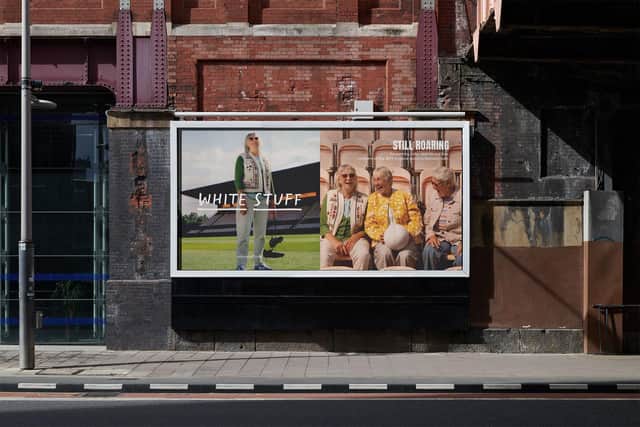 White Stuff billboard campaign featuring the England women's football team of 1972