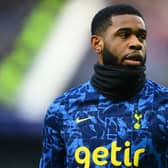 Japhet Tanganga of Tottenham Hotspur looks on during the warm up prior to  the Emirates FA Cup Third Round match between Tottenham Hotspur and Morecambe at Tottenham Hotspur Stadium on January 09, 2022 in London, England. (Photo by Alex Davidson/Getty Images)