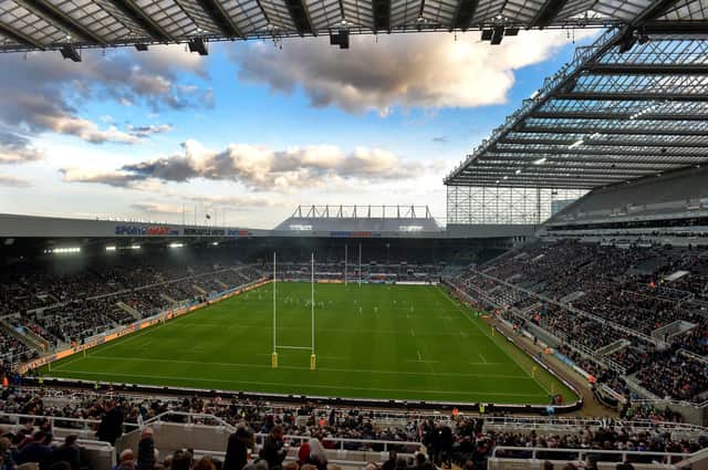 How to watch England kick off their Rugby league World Cup against Samoa at St James' Park (Photo by Mark Runnacles/Getty Images).