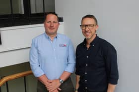 Peter Conroy (right) welcomes Mark Armstrong of Armstrong Environmental to Metropolitan House to accommodate growth plans