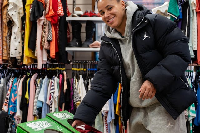 Demi Stokes visits Salvation Army Wallsend