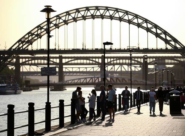 Newcastle Quayside New Year Laser show: What times are the shows, the best views across the city and where to park? (Photo by OLI SCARFF/AFP via Getty Images)