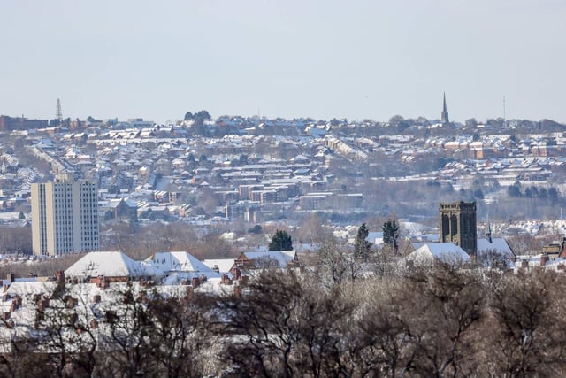 Friday morning saw the rooftops of Gateshead covered in a sprinkling of snow.