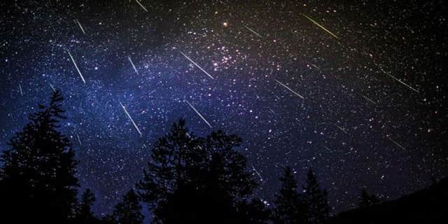 The Leonid meteor shower produces dozens of shooting stars.