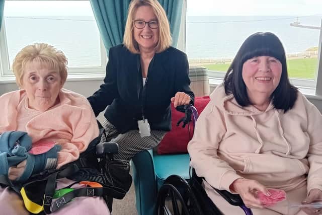 Residents at HC-One’s Falstone Manor Care Home with member of staff from Sunderland City Council