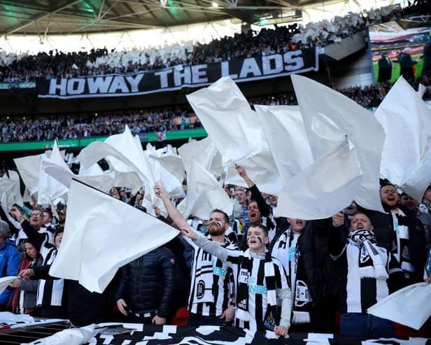 Newcastle United fans. (Photo by Eddie Keogh/Getty Images).