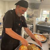 Chef Keith Parkins at HC-One’s Brierton Lodge Care Home creating pizzas for residents