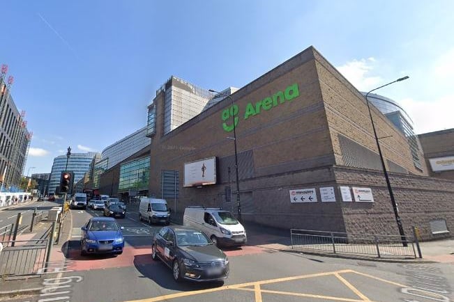 Manchester's AO Arena is the largest in the UK with a capacity of 21,000 people.