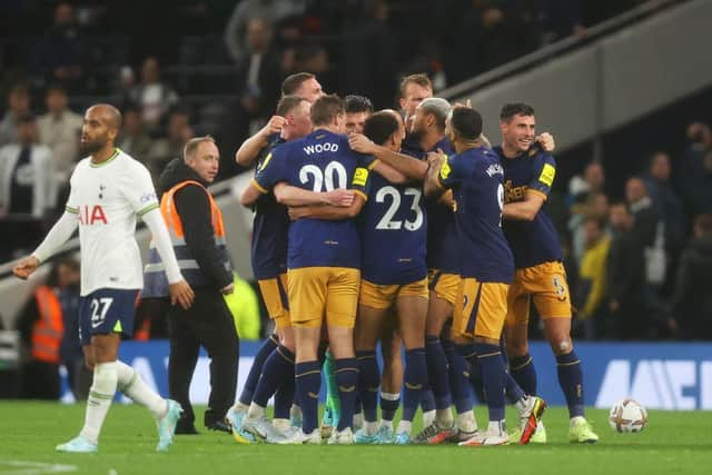 Newcastle United defeated Tottenham Hotspur in October and face a huge game with Spurs in April (Photo by Julian Finney/Getty Images)