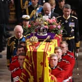 David Sanderson, front right, was one of the pallbearers. Picture by Ian Vogler (Getty Images).