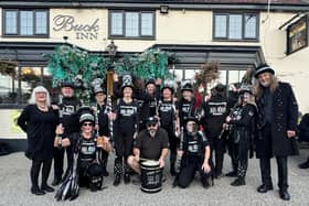 Members of the Locos in Motion Border Morris side