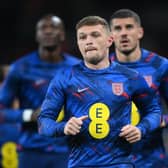 Kieran Trippier of England warms up prior to the UEFA Nations League League A Group 3 match between England and Germany at Wembley Stadium on September 26, 2022 in London, England. (Photo by Shaun Botterill/Getty Images)