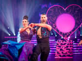 Kym Marsh and Graziano Di Prima during the live show of Strictly Come Dancing