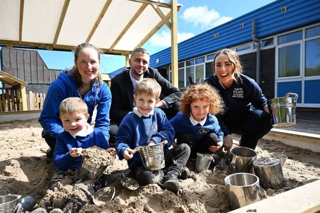 David Wilson Homes North East donates sandpit to local school