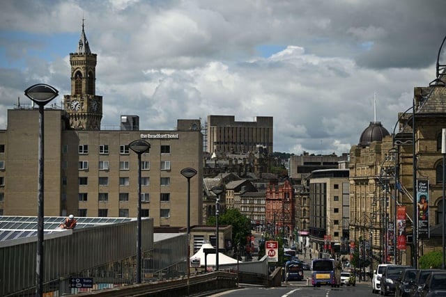 The top ten list comes to an end in Yorkshire where 546,400 call Bradford home.  (Photo by OLI SCARFF/AFP via Getty Images)