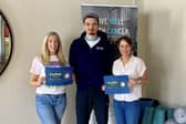 Rachel Grecian (Live Well with Cancer trustee), Ben Elliott (Live Well with Cancer) & Rachael Plant
