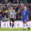 Mason Mount of Chelsea reacts after Joe Willock of Newcastle United scored their team's first goal during the Premier League match between Newcastle United and Chelsea FC at St. James Park on November 12, 2022 in Newcastle upon Tyne, England. (Photo by George Wood/Getty Images)