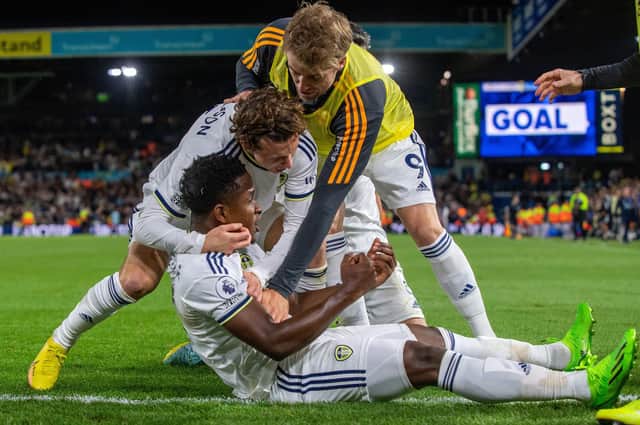 SPECIAL PLAYER - Jesse Marsch believes Leeds United will get more and more out of summer signing Luis Sinisterra, who scored his first Premier League goal against Everton. Pic: Bruce Rollinson