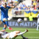 Newcastle United and Everton target Mykhaylo Mudryk in action for Ukraine (Photo by Adam Nurkiewicz/Getty Images)