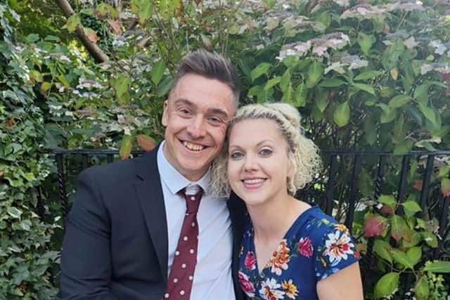Luke Oldfield and partner Natasha Hickling.