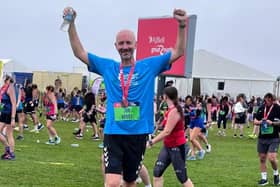 Jon O'Neill at the Great North Run finish line.