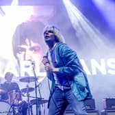 Tim Burgess and his band The Charlatans playing live at The Piece Hall in Halifax. Picture: Ernesto Rogata