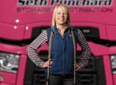 The mum- of-one now drives a 14ft high, 16.5m long, 44 tonne, 16 wheeled tipper truck along Britain's motorways, delivering sand and gravel to building sites and quarries for 60 hours a week.