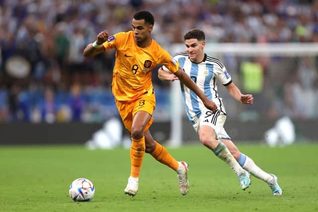 Newcastle United 'target' Cody Gakpo in action for Netherlands against Argentina at the FIFA World Cup Qatar 2022 (Photo by Julian Finney/Getty Images)