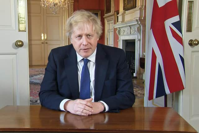 Prime Minister Boris Johnson speaks from Downing Street, London, in the aftermath of the Russian invasion of Ukraine. Picture: PA