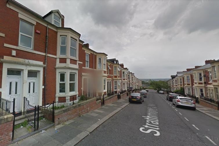 The average property price on Strathmore Crescent in Benwell is £38,575 according to the data.