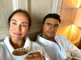Vicky Pattison and her boyfriend at the Scotsman Hotel in Edinburgh.
