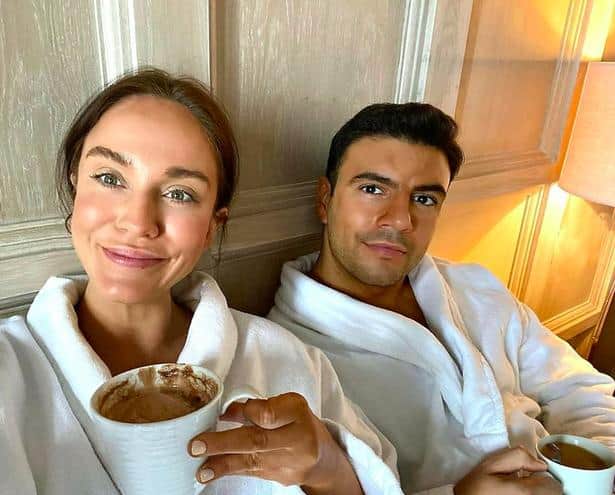 Vicky Pattison and her boyfriend at the Scotsman Hotel in Edinburgh.