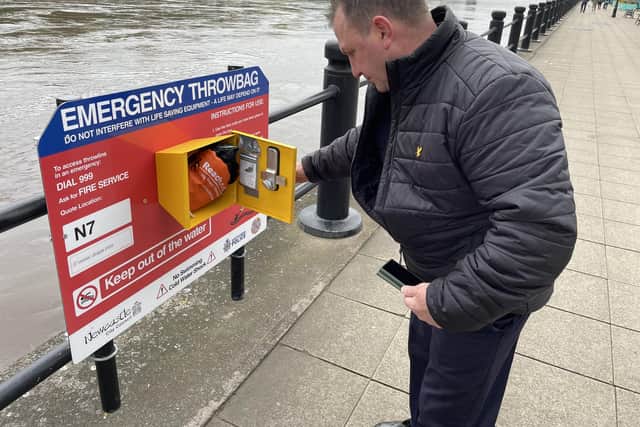 The Tyne and Wear Fire and Rescue Service are praising those who helped save a live on Newcastle's Quayside. Credit: Tyne and Wear Fire and Rescue Service