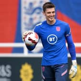 Nick Pope training with England in the summer.