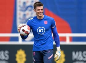 Nick Pope training with England in the summer.