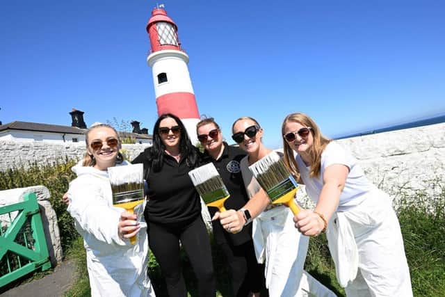 Local volunteers give the iconic Souter Lighthouse a refresh during ...