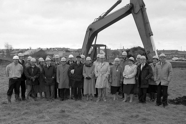 Sod-cutting at Kirkby Community Hospital - do you recognise anyone here?