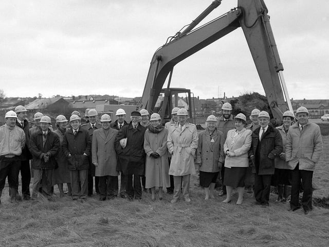 Sod-cutting at Kirkby Community Hospital - do you recognise anyone here?