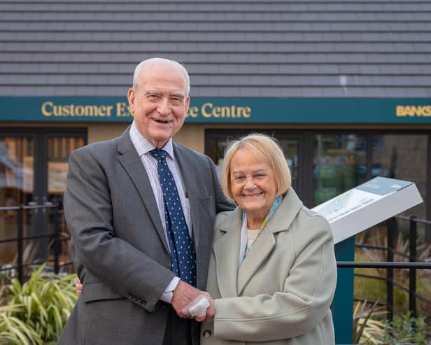 Harry and Janice Banks carried out the official opening for the show homes at Banks Homes' new Cathedral Meadows development in West Rainton
