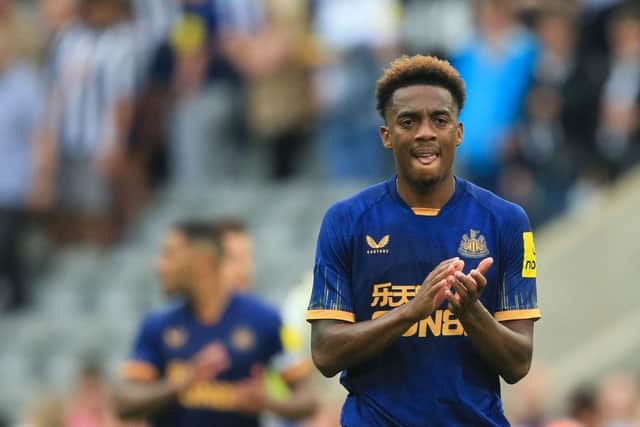 Joe Willock put in a very good first-half display for Newcastle United on Saturday (Photo by LINDSEY PARNABY/AFP via Getty Images)