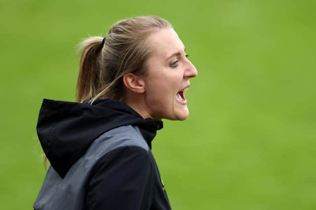Newcastle United Women manager Becky Langley. (Photo by George Wood/Getty Images)