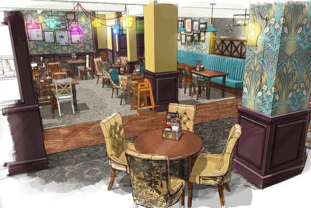 Sketch of the family lounge area