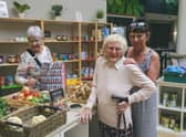 Local resident, Mrs Robinson, visiting the Nourish Store at Cedarwood Trust