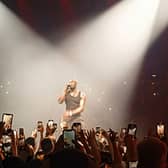 Stormzy during his set at Newcastle's Utilita Arena for his Heavy Is The Head tour.