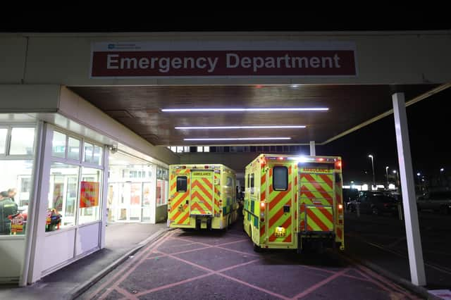 File photo dated 15/11/22 of a general view of the Accident and Emergency department at Craigavon Area Hospital near Belfast. Junior doctors in Northern Ireland are being balloted for strike action for the first time. They are being asked to vote over whether to take a 24-hour strike over pay in March. Issue date: Monday January 8, 2024.