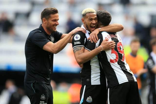 Is this the Newcastle United side that could register a fourth-straight win? (Photo by LINDSEY PARNABY/AFP via Getty Images)