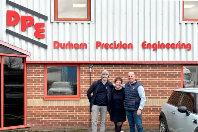 L-R - Mark Solan, Debra Dunn, DPE’s Financial Controller, and MD Peter Coates