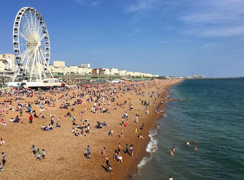 Brighton Beach is the top beach destination in England according to TikTok viewers. With plenty of attractions including the pier and British Airways i360, Brighton has plenty to offer to you this summer!