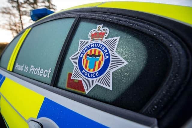 Four men arrested after hearse was driven onto pitch during football match in Gateshead. Credit: Nortumbria Police